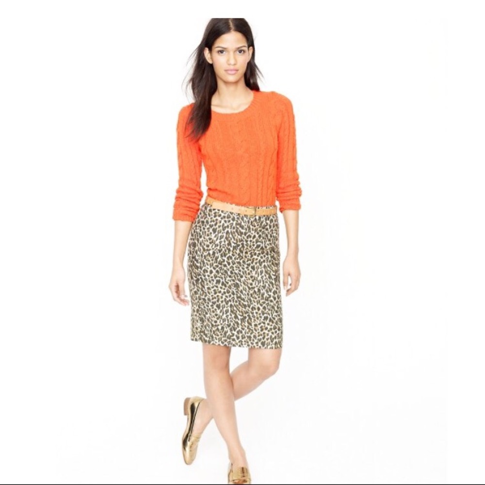 J.Crew leopard print pencil skirt 4